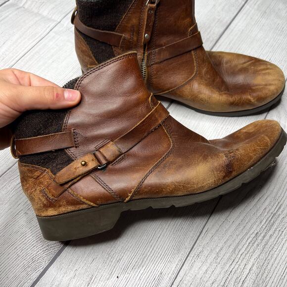 Teva De La Vina Low Brown Waterproof Leather Foxy Ankle Booties Size 9 - Picture 6 of 12